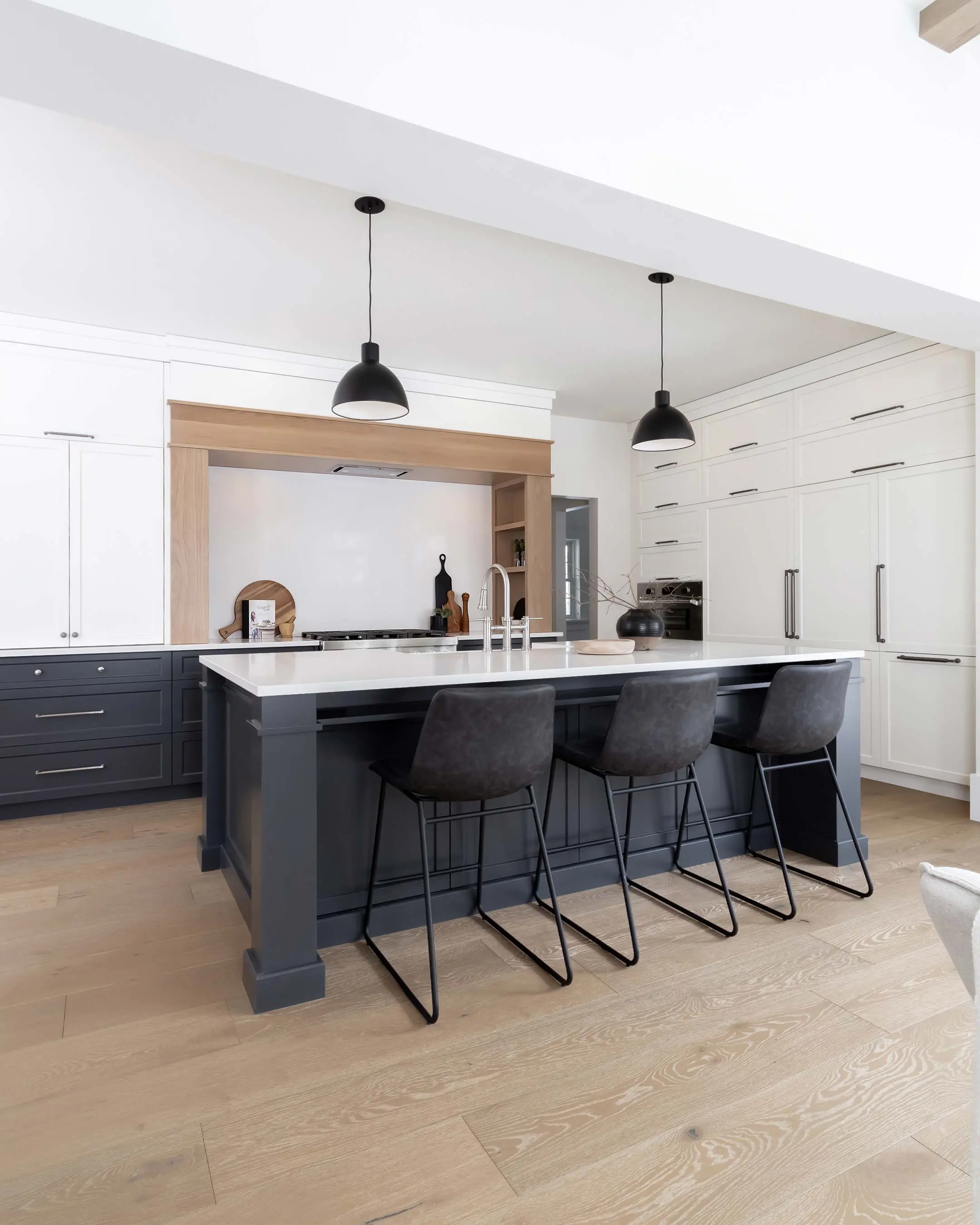 Transitional Ferris Kitchen with center island